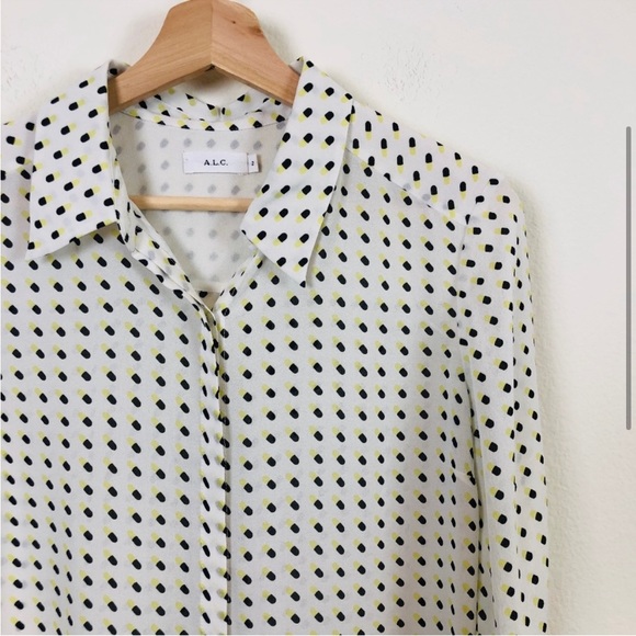 A.L.C. Carolynn 'Happy Pill' Silk Buttondown - Picture 2 of 8